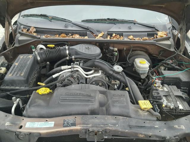 1B7GG22X2YS800346 - 2000 DODGE DAKOTA BLACK photo 7