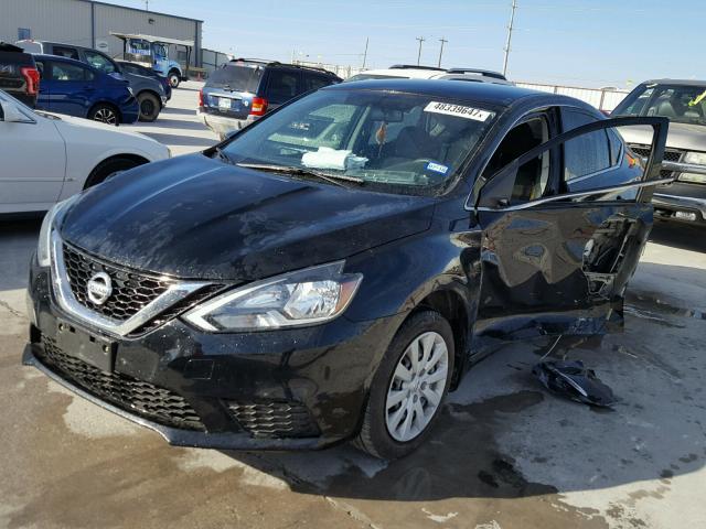 3N1AB7AP6GY268699 - 2016 NISSAN SENTRA S BLACK photo 2