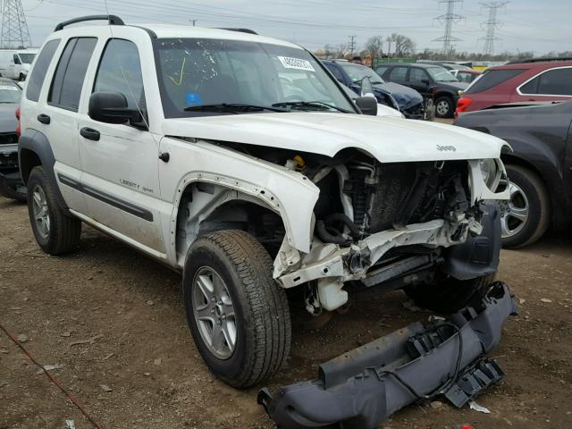 1J4GL48KX3W707119 - 2003 JEEP LIBERTY SP WHITE photo 1