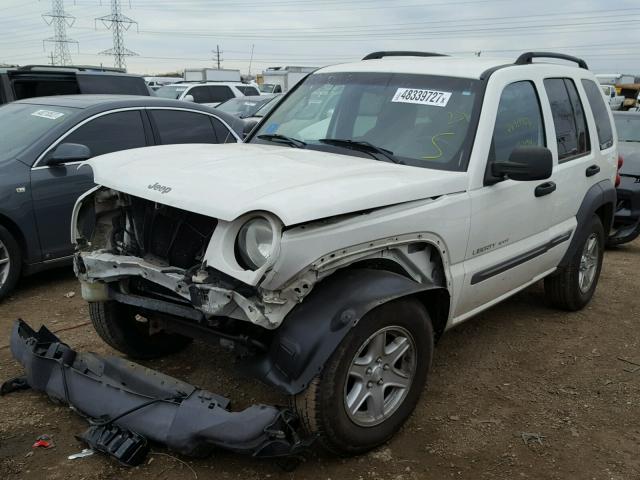 1J4GL48KX3W707119 - 2003 JEEP LIBERTY SP WHITE photo 2