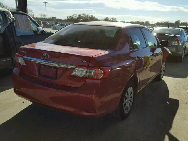 5YFBU4EE9DP210844 - 2013 TOYOTA COROLLA BA RED photo 4