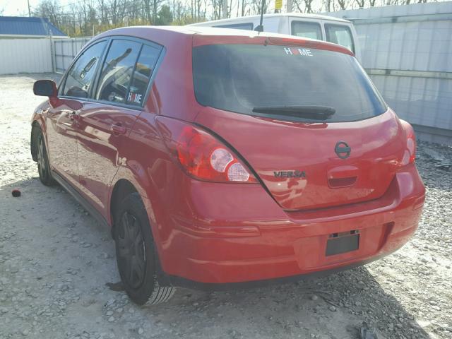 3N1BC1CPXCK206960 - 2012 NISSAN VERSA S RED photo 3