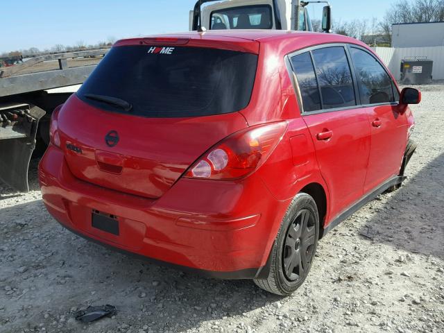 3N1BC1CPXCK206960 - 2012 NISSAN VERSA S RED photo 4