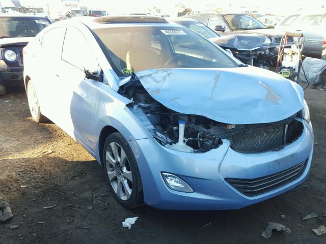 KMHDH4AEXCU316199 - 2012 HYUNDAI ELANTRA GL BLUE photo 1