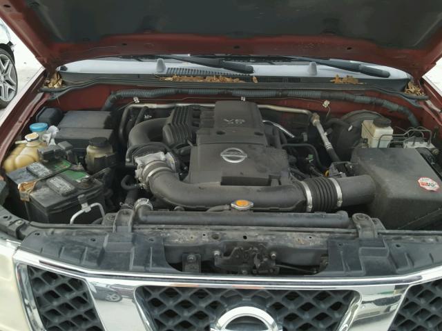 1N6AD07UX6C440314 - 2006 NISSAN FRONTIER C BURGUNDY photo 7