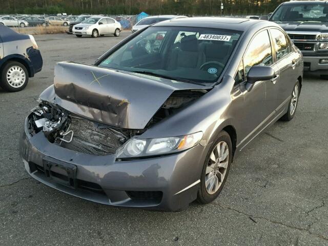 2HGFA1F85AH303655 - 2010 HONDA CIVIC EX GRAY photo 2