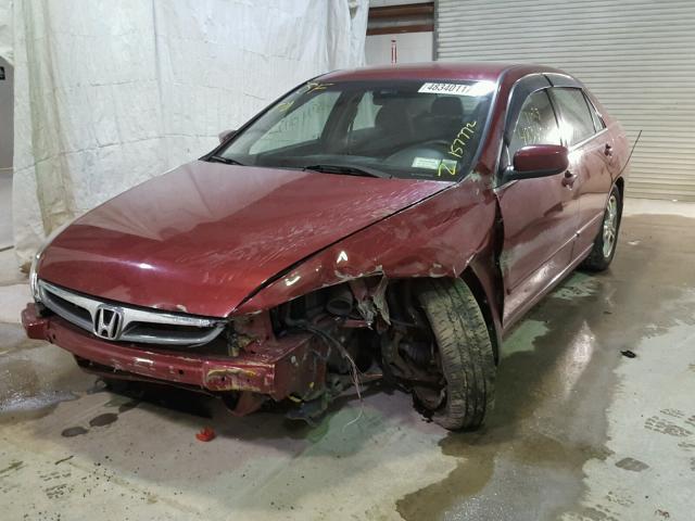 1HGCM56357A186978 - 2007 HONDA ACCORD SE RED photo 2