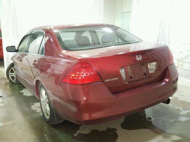 1HGCM56357A186978 - 2007 HONDA ACCORD SE RED photo 3