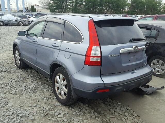 JHLRE48767C059261 - 2007 HONDA CR-V EXL BLUE photo 3