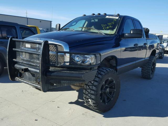 3D7KU28C64G107536 - 2004 DODGE RAM 2500 S BLUE photo 2