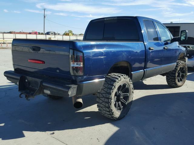 3D7KU28C64G107536 - 2004 DODGE RAM 2500 S BLUE photo 4