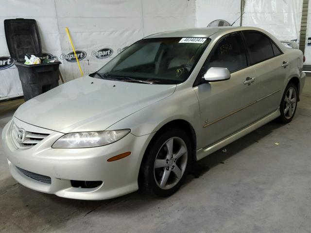 1YVHP80D055M11483 - 2005 MAZDA 6 S BEIGE photo 2