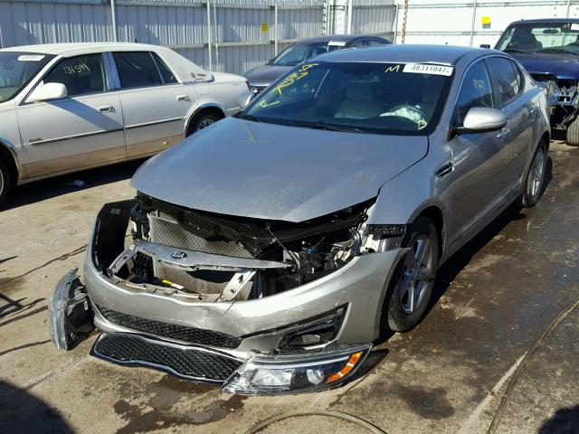 5XXGM4A77EG290670 - 2014 KIA OPTIMA LX SILVER photo 2