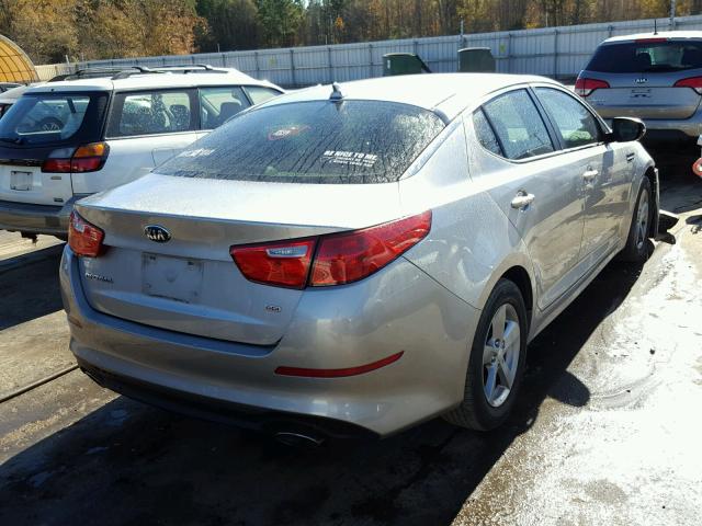 5XXGM4A77EG290670 - 2014 KIA OPTIMA LX SILVER photo 4