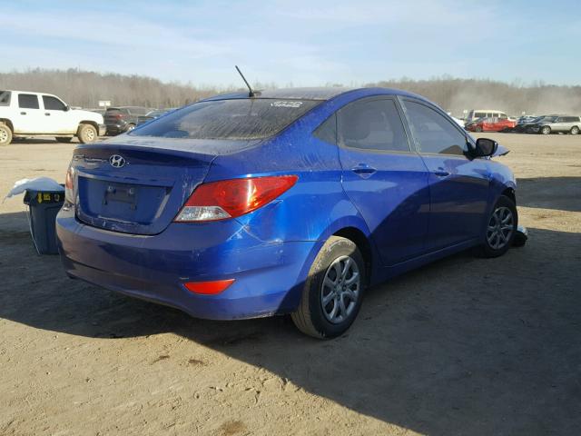 KMHCT4AE2EU591028 - 2014 HYUNDAI ACCENT GLS BLUE photo 4