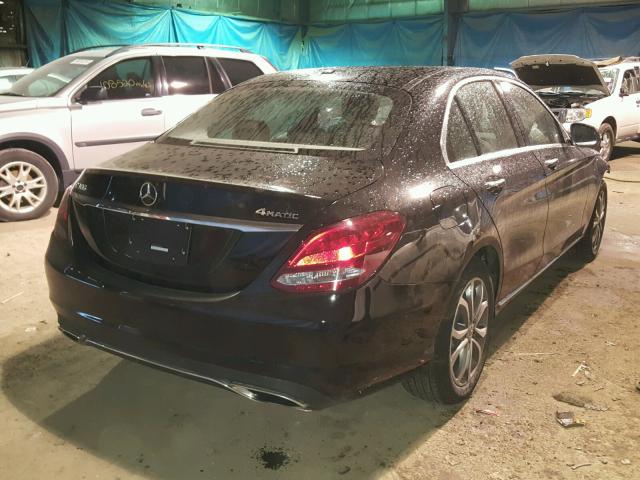 55SWF4KB4JU245321 - 2018 MERCEDES-BENZ C 300 4MAT BLACK photo 4