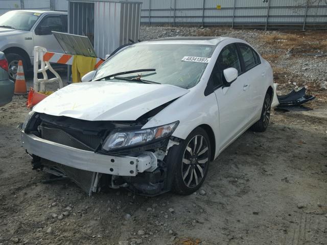 19XFB2F90FE227145 - 2015 HONDA CIVIC EXL WHITE photo 2