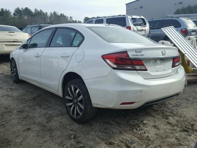 19XFB2F90FE227145 - 2015 HONDA CIVIC EXL WHITE photo 3