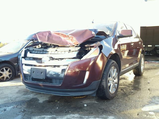 2FMDK3KC4BBA82302 - 2011 FORD EDGE LIMIT BURGUNDY photo 2