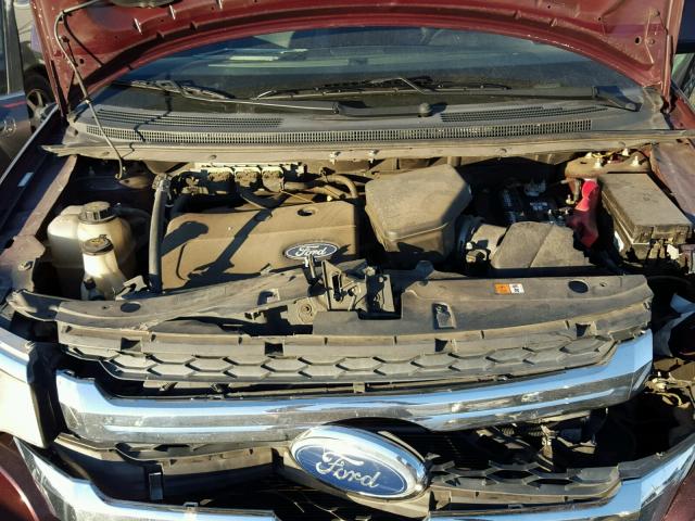 2FMDK3KC4BBA82302 - 2011 FORD EDGE LIMIT BURGUNDY photo 7