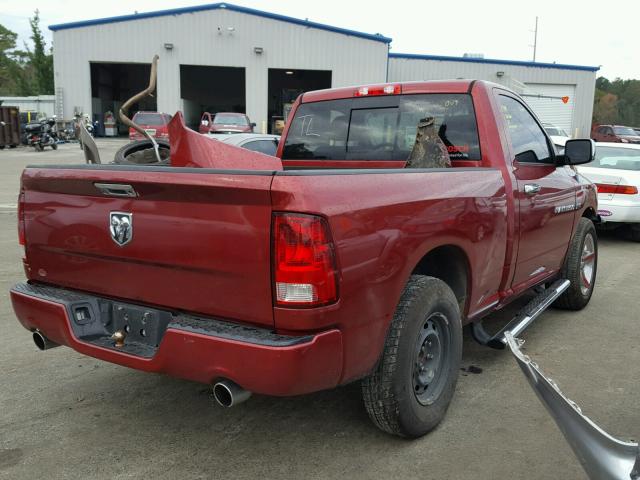 3C6JD6AT0CG261818 - 2012 DODGE RAM 1500 S RED photo 4