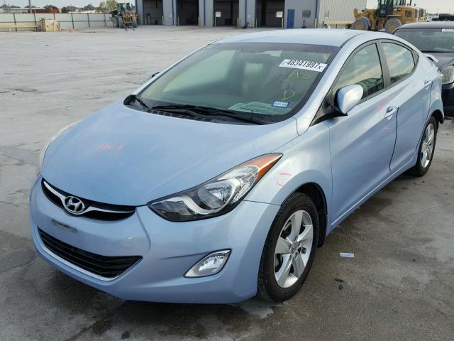 KMHDH4AE9DU592262 - 2013 HYUNDAI ELANTRA GL BLUE photo 2