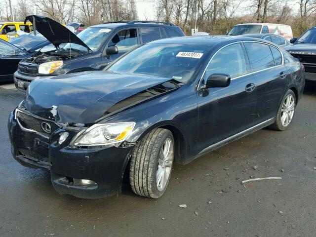 JTHBC96S375009333 - 2007 LEXUS GS 450H BLACK photo 2