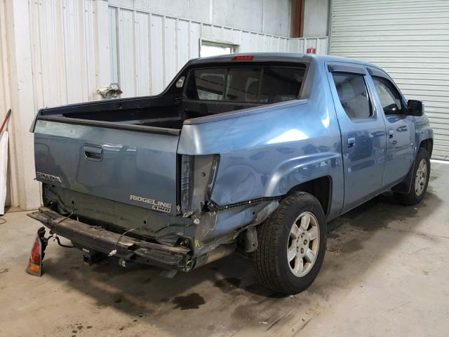 2HJYK16406H566088 - 2006 HONDA RIDGELINE BLUE photo 4