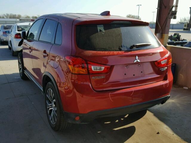 JA4AP3AU9HZ013494 - 2017 MITSUBISHI OUTLANDER RED photo 3