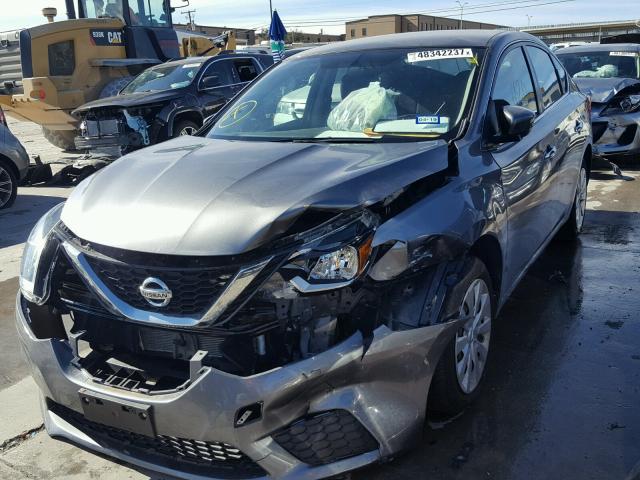 3N1AB7AP2HY252386 - 2017 NISSAN SENTRA S GRAY photo 2