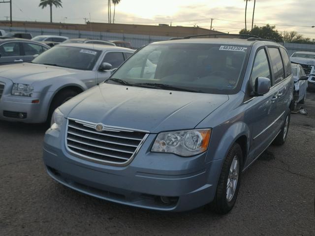 2A8HR54P68R142585 - 2008 CHRYSLER TOWN & COU TEAL photo 2