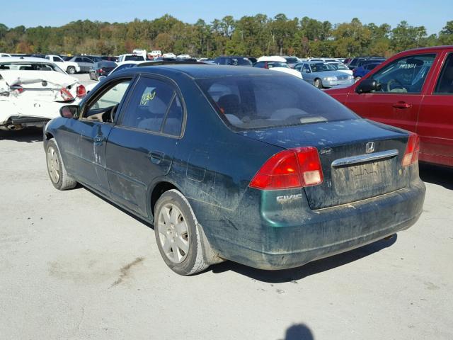 2HGES26751H552690 - 2001 HONDA CIVIC EX 绿色 照片 3