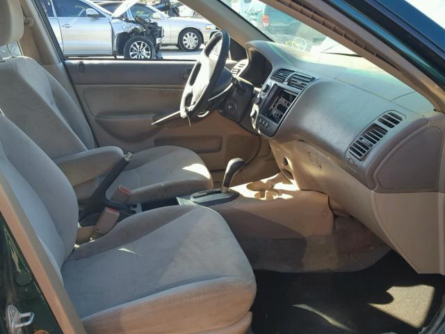 2HGES26751H552690 - 2001 HONDA CIVIC EX 绿色 照片 5