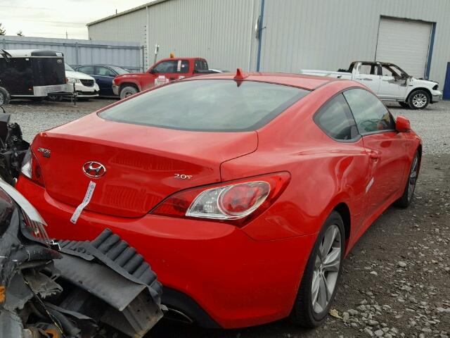 KMHHT6KD6CU069314 - 2012 HYUNDAI GENESIS CO RED photo 4