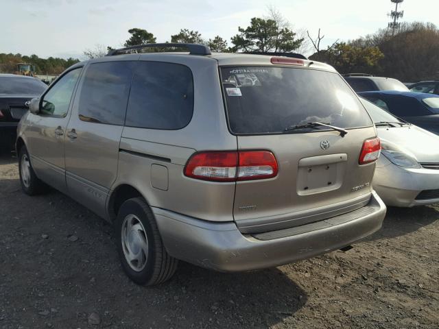 4T3ZF13CX2U418565 - 2002 TOYOTA SIENNA LE TAN photo 3