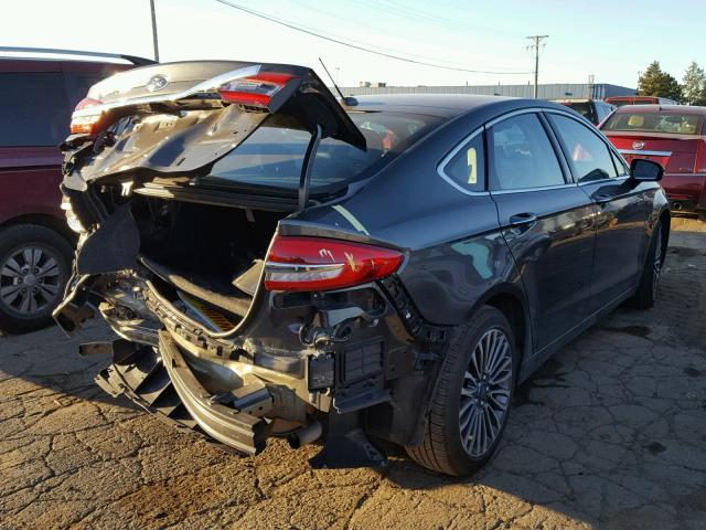 3FA6P0T90HR162681 - 2017 FORD FUSION SE GRAY photo 4