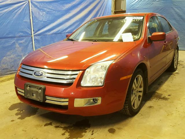 3FAHP08Z39R200374 - 2009 FORD FUSION SEL RED photo 2