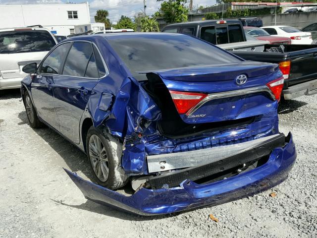 4T1BF1FK1FU976467 - 2015 TOYOTA CAMRY LE 蓝色 照片 3
