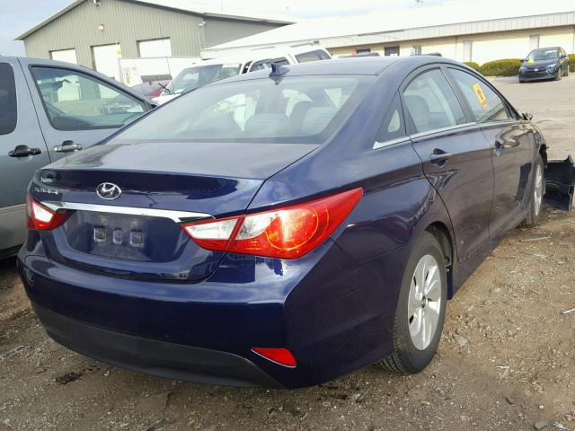 5NPEB4AC2EH822888 - 2014 HYUNDAI SONATA GLS BLUE photo 4