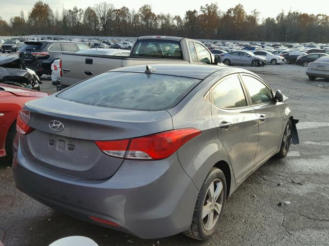 5NPDH4AE0DH366674 - 2013 HYUNDAI ELANTRA GL GRAY photo 4