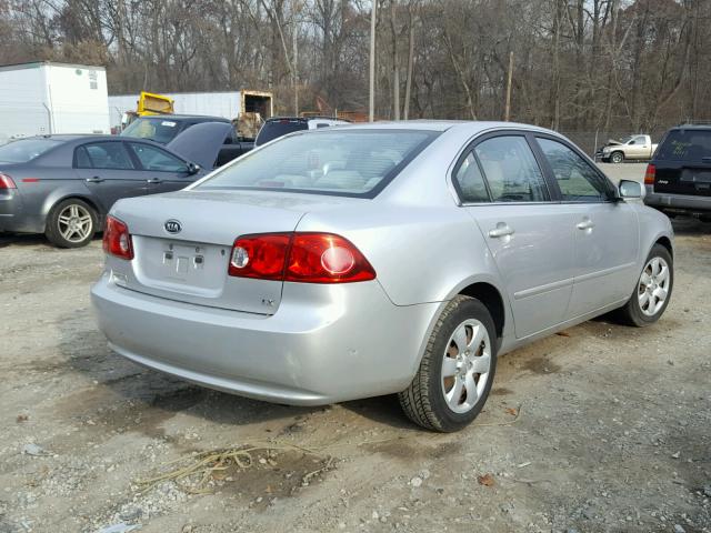 KNAGE123075122994 - 2007 KIA OPTIMA LX SILVER photo 4