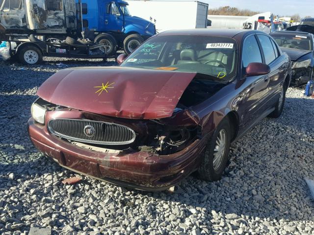 1G4HR54K944174287 - 2004 BUICK LESABRE LI RED photo 2