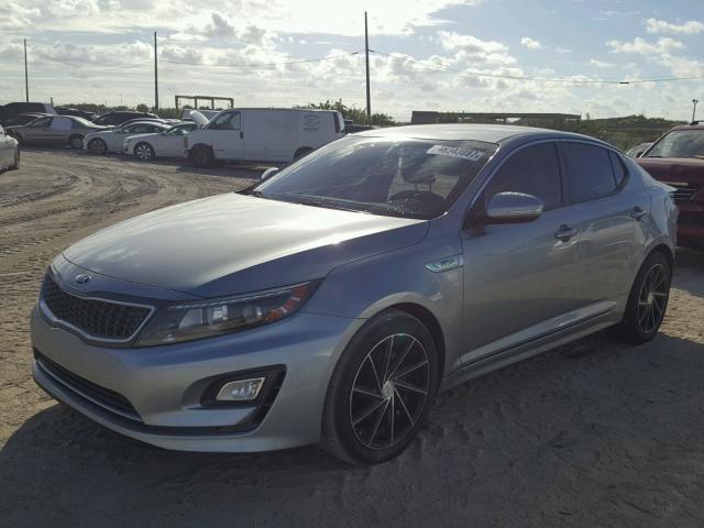 KNAGM4ADXE5067577 - 2014 KIA OPTIMA HYB SILVER photo 2