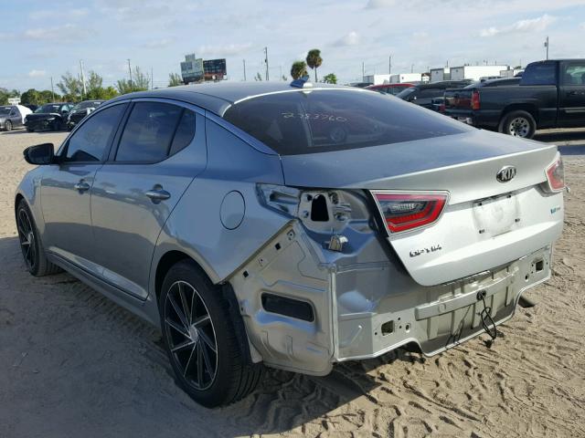 KNAGM4ADXE5067577 - 2014 KIA OPTIMA HYB SILVER photo 3