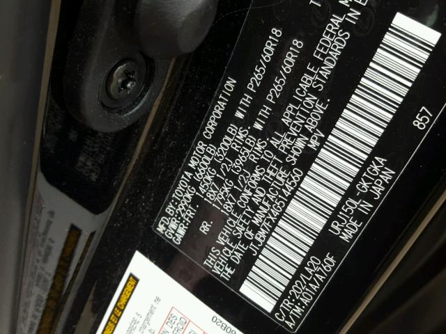 JTJBM7FX4G5144560 - 2016 LEXUS GX BASE BLACK photo 10