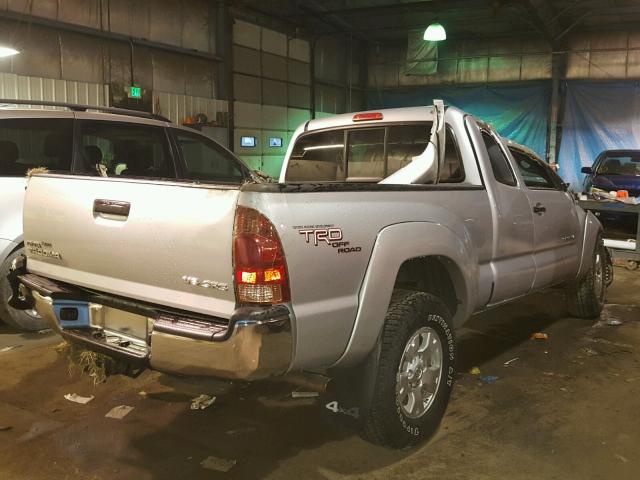 5TEUU42N78Z527986 - 2008 TOYOTA TACOMA ACC SILVER photo 4