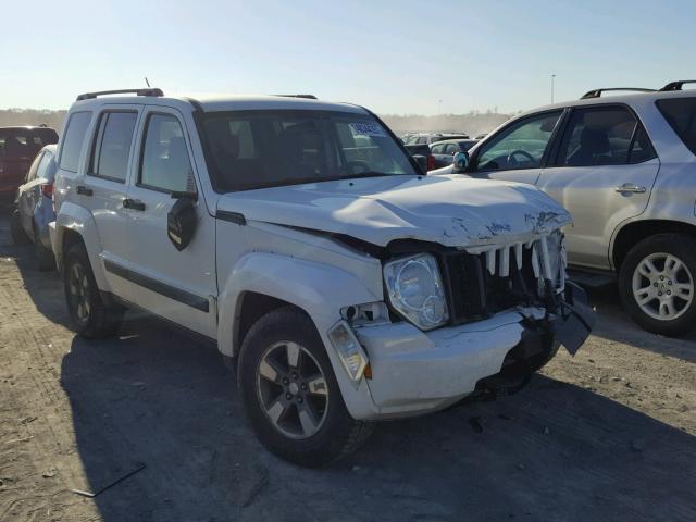 1J8GN28K88W234602 - 2008 JEEP LIBERTY SP WHITE photo 1