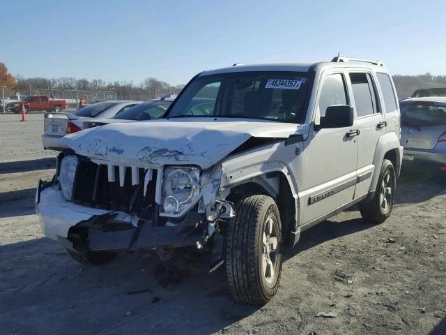 1J8GN28K88W234602 - 2008 JEEP LIBERTY SP WHITE photo 2