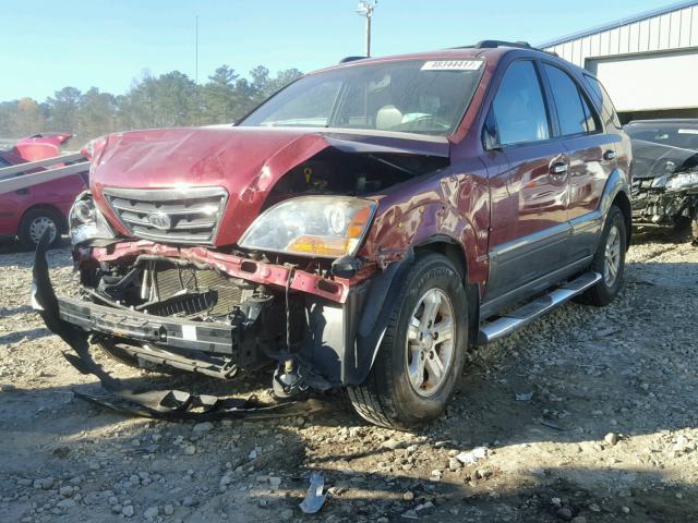 KNDJD736775666321 - 2007 KIA SORENTO EX BURGUNDY photo 2