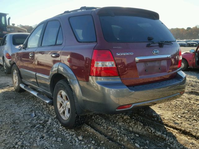 KNDJD736775666321 - 2007 KIA SORENTO EX BURGUNDY photo 3